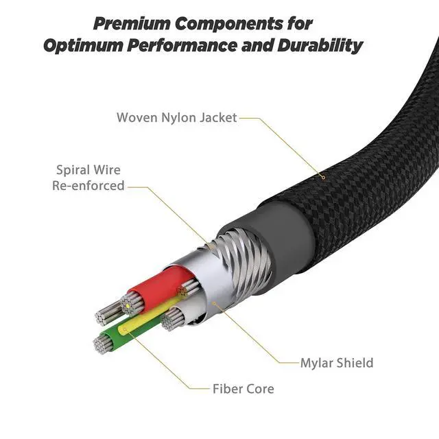 Alt view image 4 of 5 - CAB10-SP Strikeline Premium USB to Type-C Sync Braided Charging Cable, 10 feet, Space Gray
