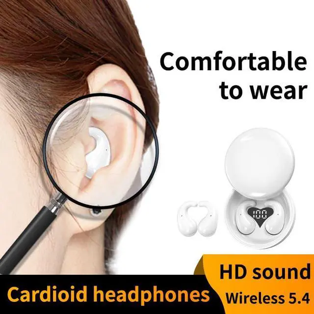 Alt view image 2 of 6 - Mini Invisible Earbuds Bluetooth 5.4,Sleep Earbuds for Side Sleepers, Mini Noise Blocking Sleep Earphones,Sleep Friendly Side Sleeping Earphones, for Work (White)