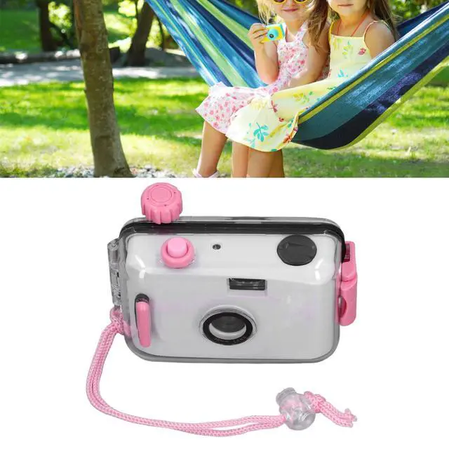 Alt view image 6 of 6 - 35 mm Disposable Film Camera, Retro One Time Use Film Camera with 28MM F/9 Lens, Reusable Lightweight Vintage Cam for Kids (White Pink)