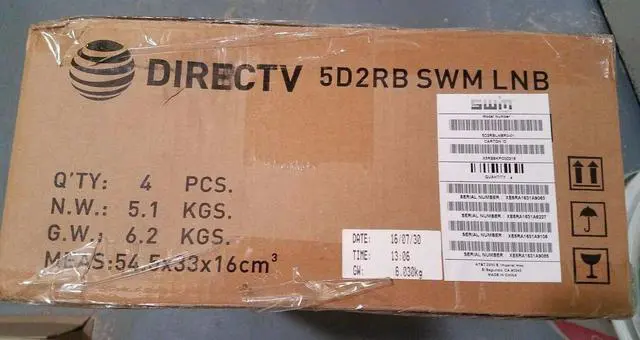 Alt view image 4 of 5 - DirecTV swm5-21 Tuner UltraHD lnb for Slimline Dish 5d2rblnb