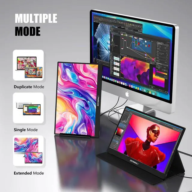 Alt view image 5 of 6 - Laptop Screen Extender, 15.6" IPS FHD 1080P Laptop Monitor Extender USBC HDMI Dual Speakers Portable Monitor for PC/Mac/Phone/PS5/PS4/Xbox/Switch, HDR Gaming Monitor with Cover Stand