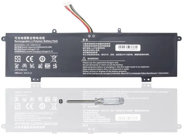 Main image of UTL-4766133-2S Battery for ONN Surf 100002434 100003497 Y1333W WU133W K1412W for Haier Leadpie M1 Tablet PC UTL-3978110-2s 7.6V/45.6Wh/6000mAh
