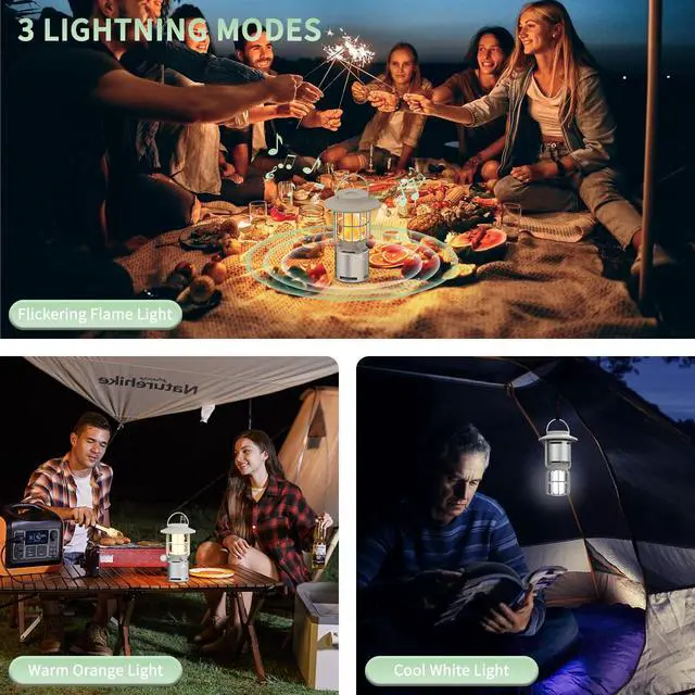 Alt view image 6 of 6 - Portable Bluetooth Outdoor Speaker with Lights(1 Pack | Long Working Hours, Multi-Sync,LED Flame,IP65 Waterproof for Outdoor Patio Outside Porch