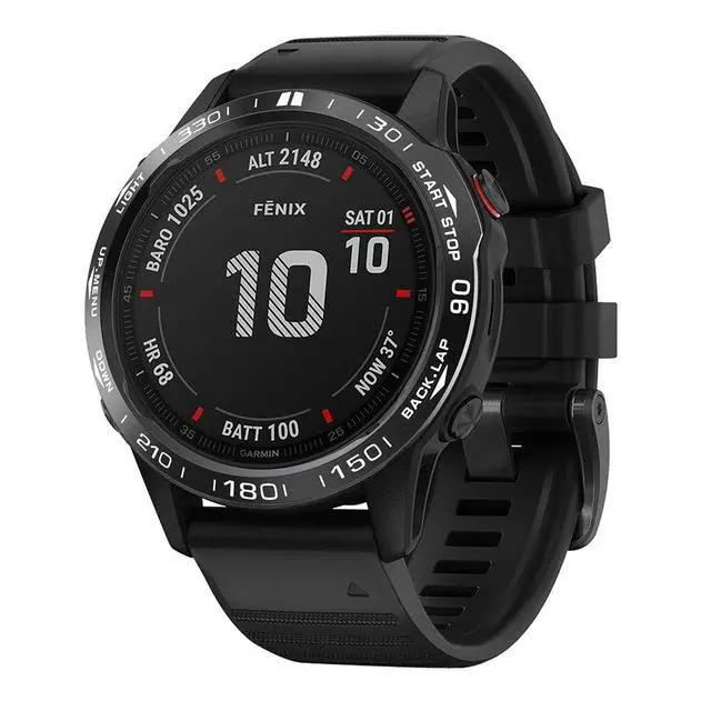Alt view image 2 of 6 - Watch Bezel Compatible for Garmin Fenix 6/6 Pro Bezel Ring, Stainless Steel Watch Bezel Loop Adhesive Cover Scratch Resistant Protection Metal Bezel Styling Dial Circle for Garmin Fenix 6/6 Pro