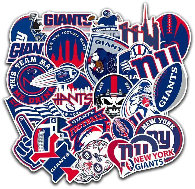 Main image of 26PCS New York Stickers Pack Giant New York Football and Rugby Decals for Water Bottle, Laptop, Car, Helmet, Scrapbook Waterproof Vinyl New York Gifts for Kids Teens Adults Fans Cool Stickers