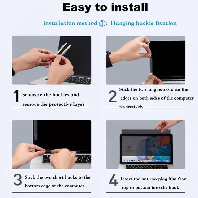 Alt view image 5 of 6 - 14 Inch Laptop Privacy Screen Protector Designed for HP Envy/Dell/Asus/Acer/Samsung/Lenovo,Matte Eye Protection Anti Glare Anti peep Film for All 14" with 16:10 Aspect Ratio Laptop