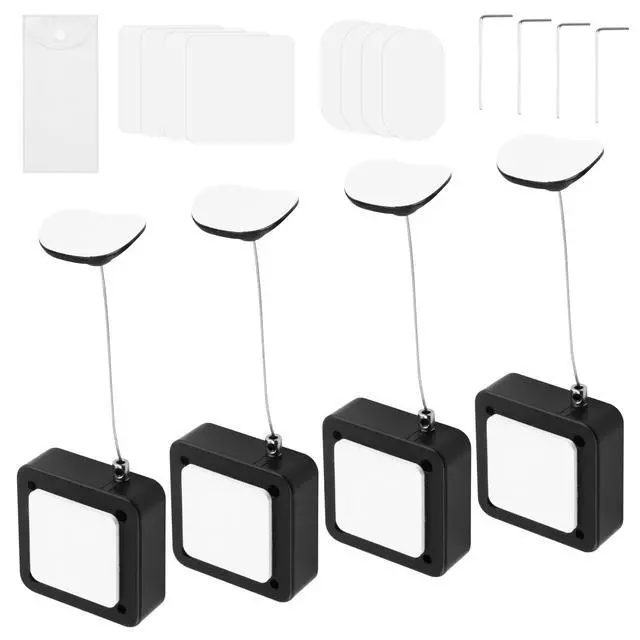 Alt view image 2 of 6 - 4 Pack 6.5 Ft Retractable Remote Control Safety Lock Tether, Adjustable Lock Strap with Clear Remote Cover, TV Remote Finder and Security Lanyard for Game Controllers
