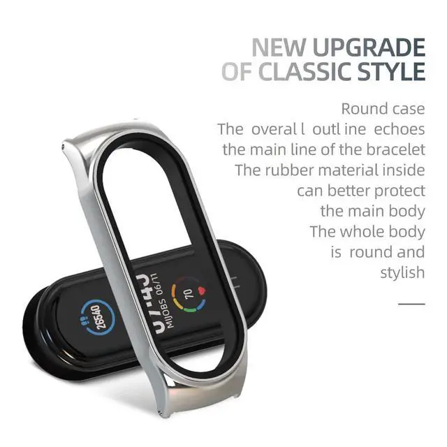 Alt view image 4 of 6 - Strap for Xiaomi Mi Band 5 Mi Band 6 Breathable Replacement Strap for Band 4/Mi Band 3 Smartwatch Straps Wristband Bracelet for Women Men