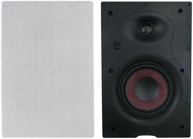 Main image of WA658 White 6.5" in-Wall Home Speakers Pair with Kevlar Woofer | 1 Inch Silk Dome Tweeter, 240W Peak, 60W RMS, Paintable Magnetic Grill, 8 Ohm, 2-Way Crossover, Flush Mount