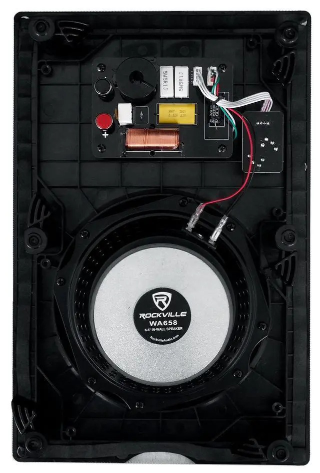 Alt view image 3 of 6 - WA658 White 6.5" in-Wall Home Speakers Pair with Kevlar Woofer | 1 Inch Silk Dome Tweeter, 240W Peak, 60W RMS, Paintable Magnetic Grill, 8 Ohm, 2-Way Crossover, Flush Mount