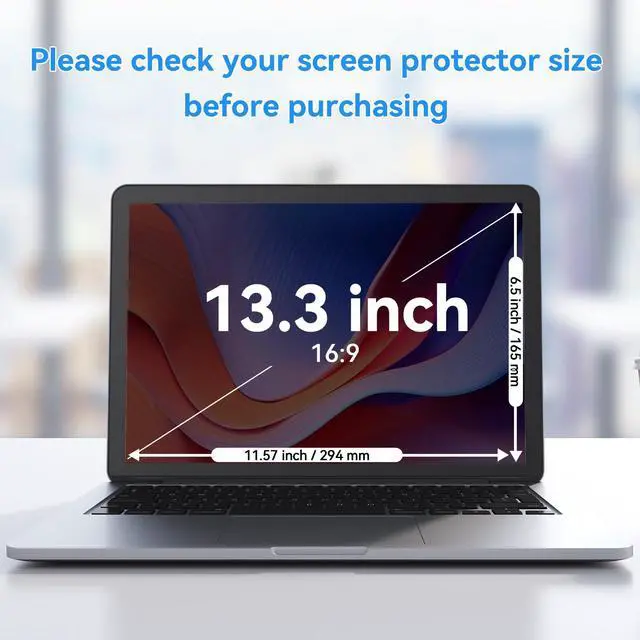 Alt view image 4 of 6 - 13.3 inch Laptop Privacy Screen Protector with 16:9 Aspect Ratio | Anti Peeping and Anti Glare Laptop Privacy Filter Compatible with HP/Lenovo/Dell/Acer/ASUS 13.3 inch Laptops