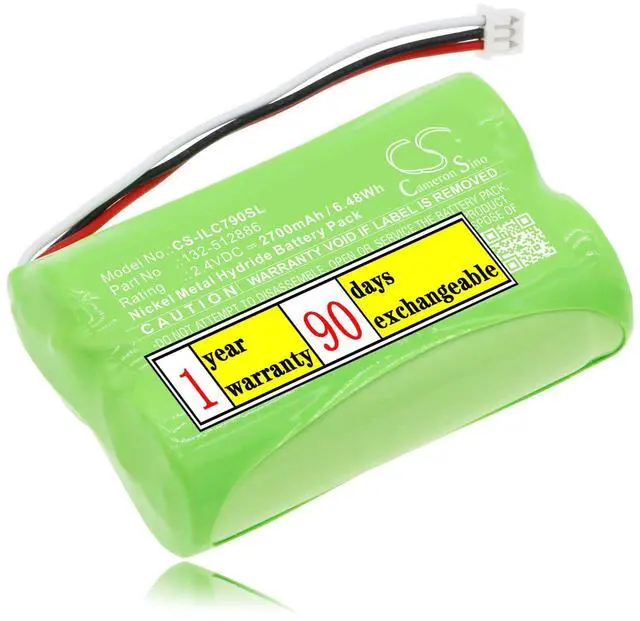 Main image of 2700mAh 132-512886 2.4V High-Performance Replacement Battery for ILCO 79 Lock Dorma Kaba 79 Locks Kaba 790 Locks ILCO 132-512886 Dorma PA000497/2700mAh