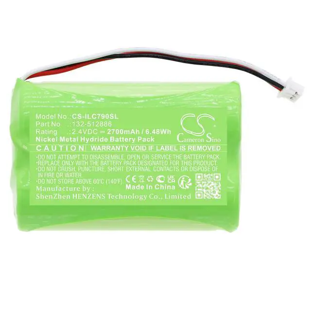 Alt view image 4 of 6 - 2700mAh 132-512886 2.4V High-Performance Replacement Battery for ILCO 79 Lock Dorma Kaba 79 Locks Kaba 790 Locks ILCO 132-512886 Dorma PA000497/2700mAh