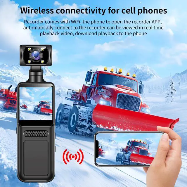 Alt view image 2 of 6 - 128G Body Clip Camera with Audio and Video Recording FHD Mini Handheld Body Worn Cam Portable Small Personal Camcorder Sport Action Outdoor Video Recorder