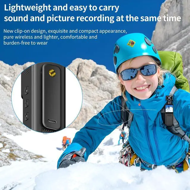 Alt view image 3 of 6 - 128G Body Clip Camera with Audio and Video Recording FHD Mini Handheld Body Worn Cam Portable Small Personal Camcorder Sport Action Outdoor Video Recorder