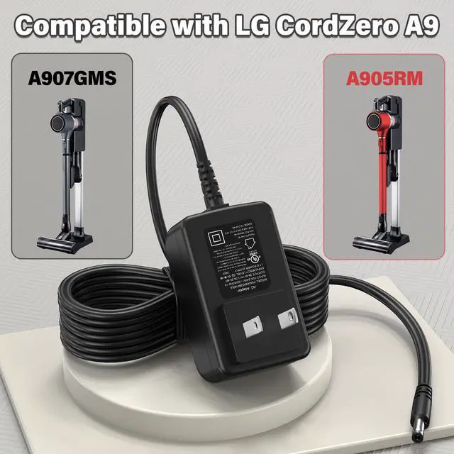 Alt view image 2 of 6 - 29.4V AC DC Adapter for LG A9 CordZero Cordless Vacuum Charger | Power Cord Fit for LG CordZero A9 A907GMS A905RM P9 25.55V Battery Vac Cleaner ADC-30FSA-30 29430EPCU 29430EPG Power Supply