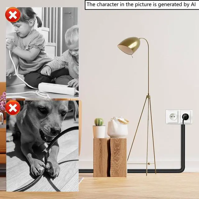 Alt view image 6 of 6 - Self-Adhesive Silicone Cable Hider, Black, for 2-3 Cables, 39inch | Flexible Wire Cover Cable Raceway, Wall Mount TV, Home Audio, Network, Power, and Phone Line Management