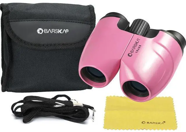Main image of Colorado 10x25 Compact Binoculars Lightweight Pink Binoculars with BK-7 Porro Prisms, Fully Coated Optics, Center Focus, Ideal for Hiking, Bird Watching & Travel