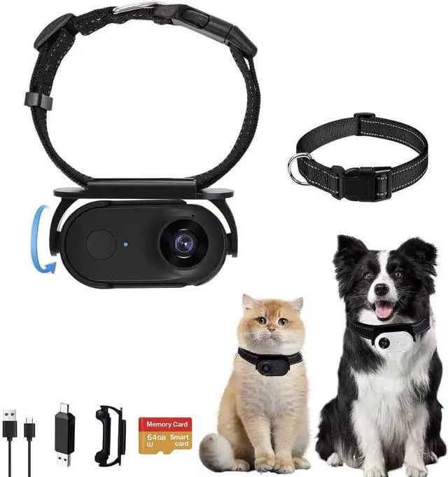 Main image of Cat Camera Collar Catcampro POV 4 Hour 1080p HD Video Recording Pet-Friendly Cat Action *1M+ Social Media Followers* Indoor/Outdoor Camera No WiFi Needed (Black with SD Card)