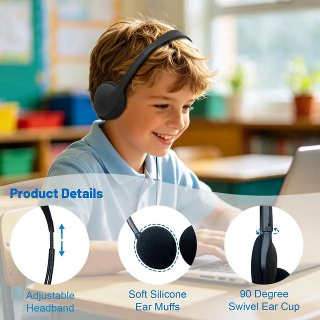 Alt view image 2 of 6 - USB-C Headphones, 20-Pack, Multi Color | Bulk Pack, Suitable for Classroom & School, For Children & Teenagers, Compatible with Pad & Smartphones