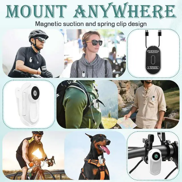Alt view image 6 of 6 - 1080P Mini Body Camera POV Cameras Portable Thumb Vlogging Body Cam-64GB | Hands Free POV Recording Sport Action Video Camera,Wearable Helmet Cam for Motorcycle Cycling Travel