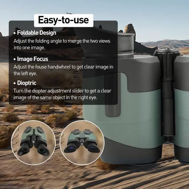 Alt view image 4 of 6 - 10x21 Binoculars for Adults, Compact BaK-4 Prism Binoculars with Large View, Classic Binocular for Bird Watching Hunting Travel Cruise Ship Hiking Sports Concert, Lightweight