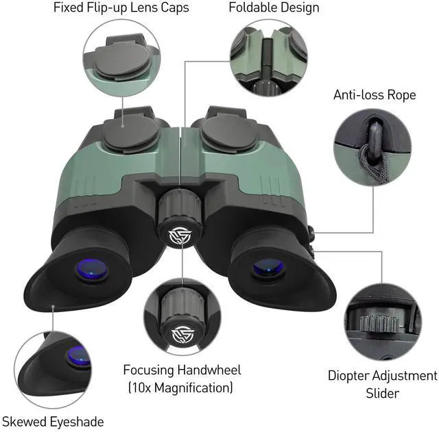 Alt view image 6 of 6 - 10x21 Binoculars for Adults, Compact BaK-4 Prism Binoculars with Large View, Classic Binocular for Bird Watching Hunting Travel Cruise Ship Hiking Sports Concert, Lightweight