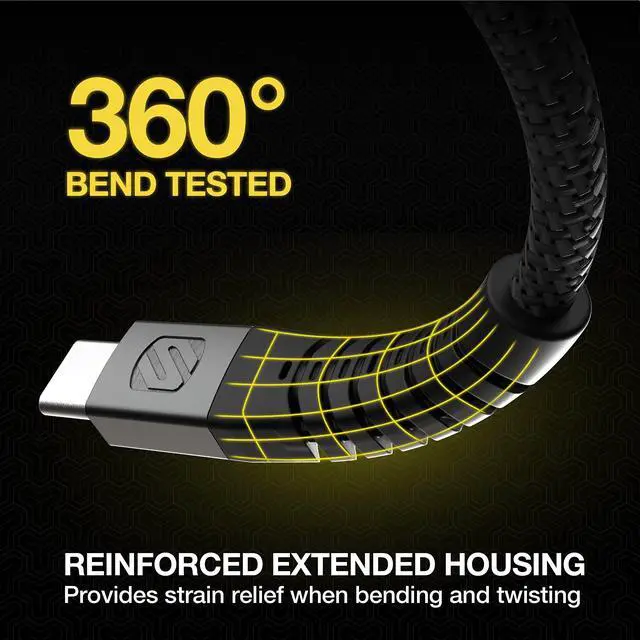 Alt view image 2 of 5 - HDCAB4-SP Syncable HD USB to Type-C Charge & Sync Heavy Duty Cable 4-ft. Black