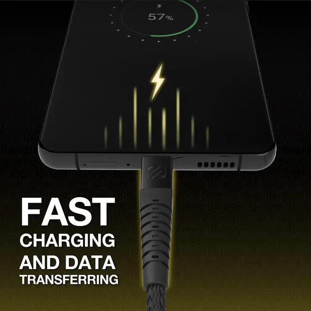 Alt view image 3 of 5 - HDCAB4-SP Syncable HD USB to Type-C Charge & Sync Heavy Duty Cable 4-ft. Black