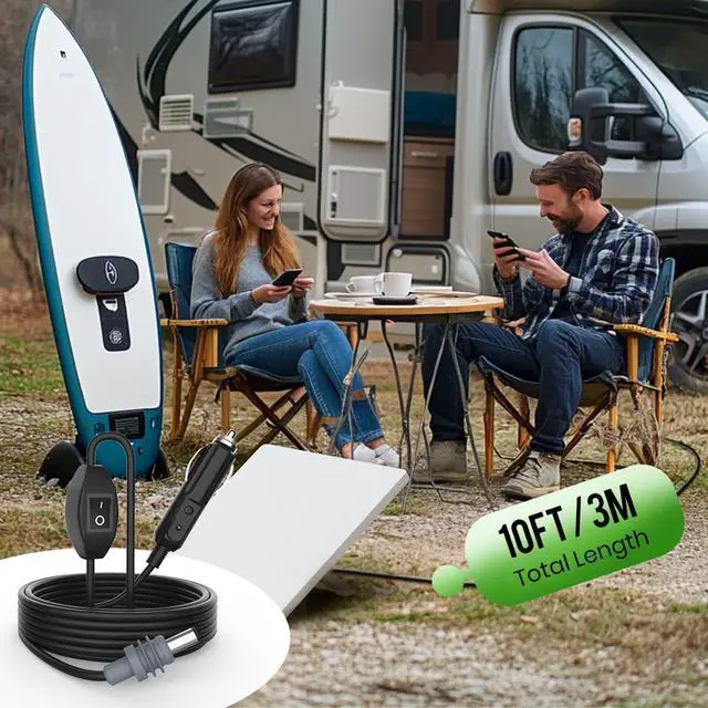 Alt view image 6 of 6 - 9.8FT Car Charger to DC Cable for Starlink Mini | Built-in Switch, Compatible with Car Charging | Portable, Durable, Reliable | Perfect for RVs, Camping, Travel & Emergency Use (C-lighter to DC5521)