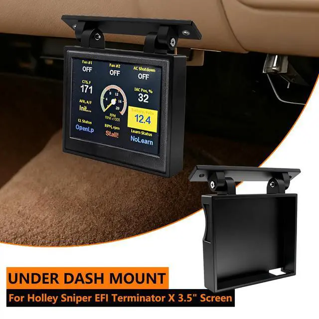 Alt view image 2 of 5 - 3.5" Under Dash Bracket for Holley Sniper EFI, Terminator X & Dominator | Handheld Controller Display Mount, Reserved SD Card Slot and Cable Slot
