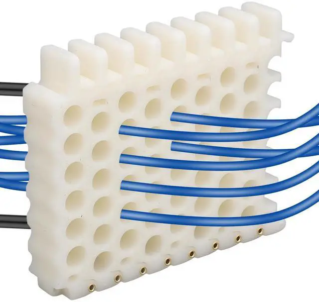 Main image of 6x8 Hole Network Cable Comb Organizer Panel | For CAT5/6/7/8 Cables | 9mm/0.35in Slot Width | Server Rack Wire Management | Neatly Dress & Bundle Cords(6x8 Holes)