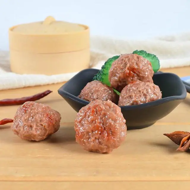 Alt view image 3 of 6 - 6Pcs Artificial Beef Meatball Props Lifelike Fake Food Simulation Meatballs for Kitchen Decor Photography Movie Scenes Preschool Teaching 1.37In Cubes