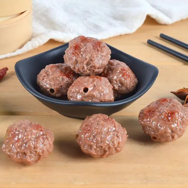 Alt view image 4 of 6 - 6Pcs Artificial Beef Meatball Props Lifelike Fake Food Simulation Meatballs for Kitchen Decor Photography Movie Scenes Preschool Teaching 1.37In Cubes