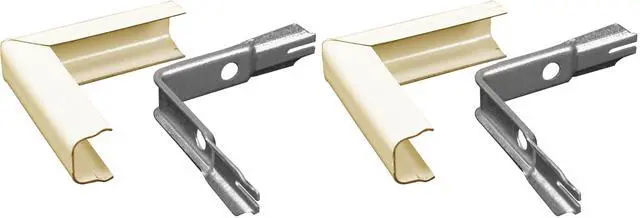 Main image of Wiremold Metal Raceway, Extending Power, On-Wall, Outside Elbow, Ivory, B-8 (Pack of 2)