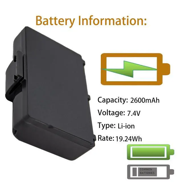 Alt view image 3 of 5 - Upgrade Battery for Zebra ZQ520 Qln220 Qln320 Zr638 ZQ500 ZQ510 Printers,fits P1031365-025 P1031365-069 2600mAh