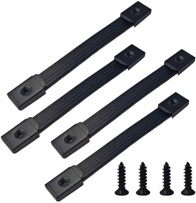 Main image of 4PCS 8 Inch Speaker Handle Straps, Black Cabinet Pull Handles with End Caps for Amplifier and Audio Equipment