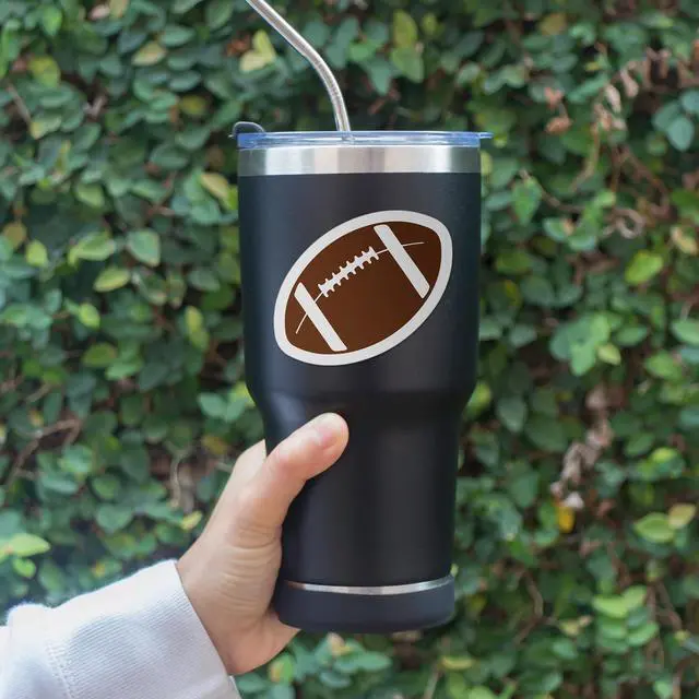 Alt view image 6 of 6 - 10pcs Football Stickers, 3" x 2.7" Waterproof Vinyl Football Decals Bowl Reusable Stickers for Water Bottle, Laptop, Scrapbook, Poster Board, Phone Case, Helmet