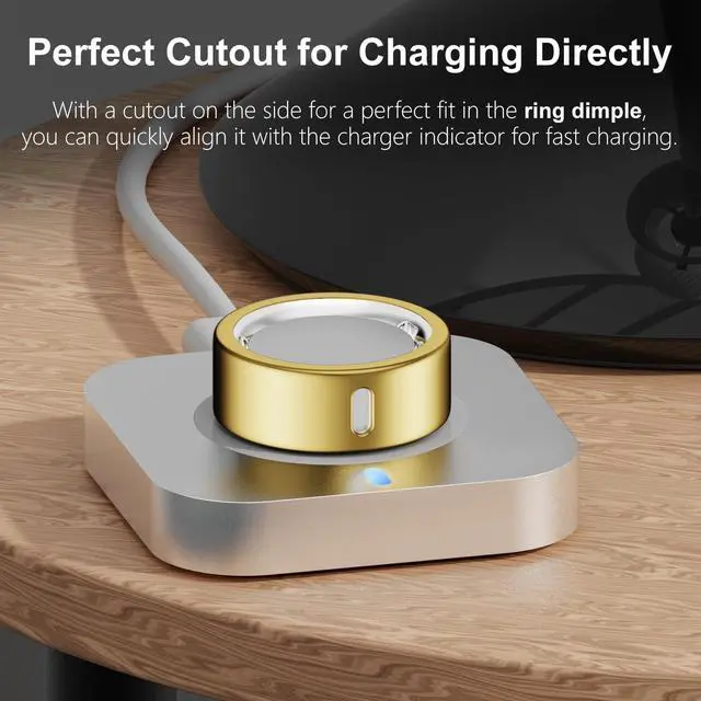 Alt view image 4 of 6 - 2 Pack Cover and Gold Plated Stacking Rings Compatible for Oura Ring 4/Gen 3 Horizon/Gen 3 Heritage,Accessories for Workout Gym Women Men -Size 7