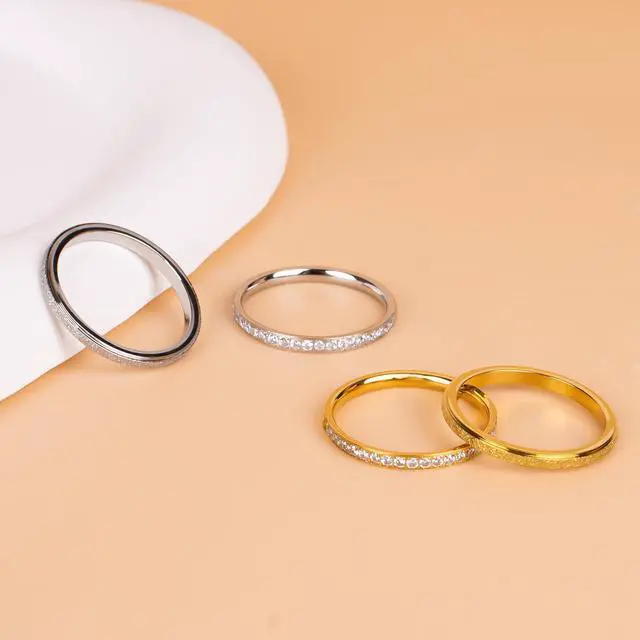 Alt view image 5 of 6 - 2 Pack Cover and Gold Plated Stacking Rings Compatible for Oura Ring 4/Gen 3 Horizon/Gen 3 Heritage,Accessories for Workout Gym Women Men -Size 7