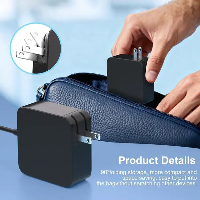Alt view image 4 of 6 - 65W USB-C Power Adapter for Peloton Bike Plus PLTN-TTR01 PL-02 | FSP065-APDC8R01, 20V 3.25A Type-C Charger with AC Power Cord Replacement for Peloton+ Exercise Bike