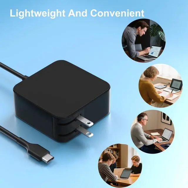 Alt view image 6 of 6 - 65W USB-C Power Adapter for Peloton Bike Plus PLTN-TTR01 PL-02 | FSP065-APDC8R01, 20V 3.25A Type-C Charger with AC Power Cord Replacement for Peloton+ Exercise Bike