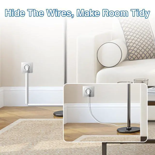 Alt view image 6 of 6 - Cord Hider,White Cord Covers for Wires On Wall,TV Wire Hider,Silicone Self-Adhesive Cable Raceway for Powers Cords Management,0.66 * 0.47inch, Length 39 Inch