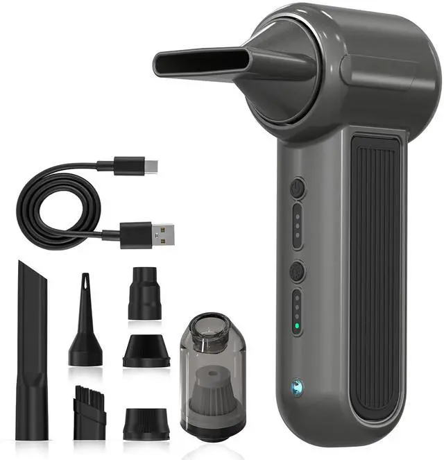 Main image of Compressed Air Duster 130000RPM 3-in-1 Mini Vacuum, Turbo Jet Blower Pump, Super Power Electric Air Duster Fast Rechargeable, Turbo Jet Dust Blower for Computer Keyboard, Car Cleaning & Outdoor