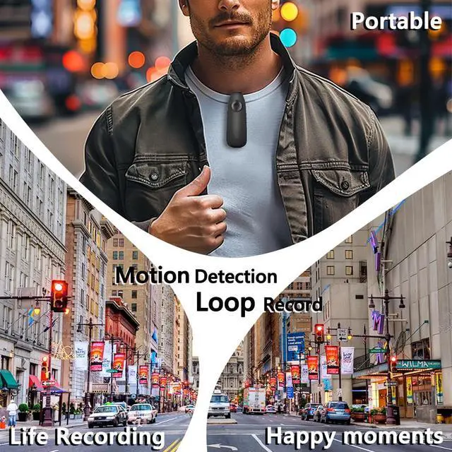 Alt view image 6 of 6 - Mini Body Camera with Magnetic Mount - 1080P HD Wearable Portable Recorder for Sports & Daily Use: 64GB Pocket Tiny Body Cams with Back Clip