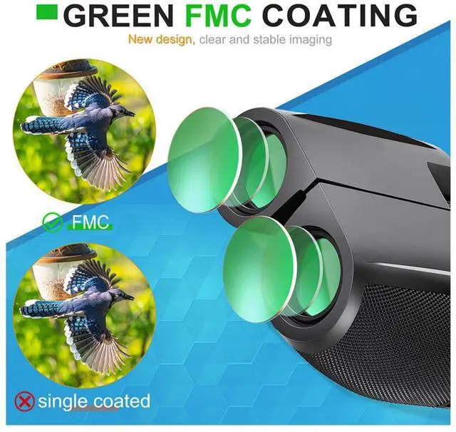 Alt view image 5 of 6 - 12x25 Compact Small Binoculars for Adults Teens Lightweight Pocket Binoculars with BAK4 Prism & FMC Lens High Power for Bird Watching, Concerts, Hiking Easy Focus, Comfortable Eyecups