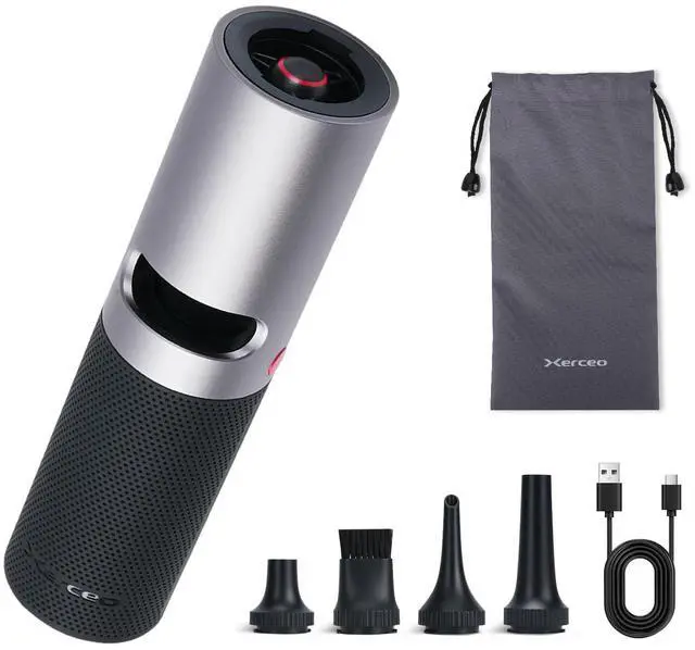 Main image of Electric Air Duster, Cordless Compressed Air Duster, Metal Body, 4 Speeds, Hold-to-Turbo, for Keyboard, PC, Car Interior Cleaning, Canned Air Alternative