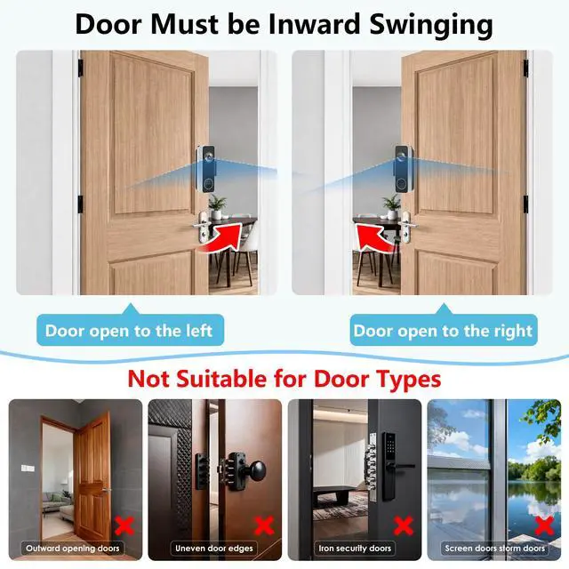 Alt view image 6 of 6 - Anti-Theft Doorbell Mount for Wyze Doorbell Camera, No Drill Video Doorbell Mount Adjustable Mounting Bracket for Wyze Duo Cam Video Doorbell, Door Camera Mount for Rentals, Apartment Door Security
