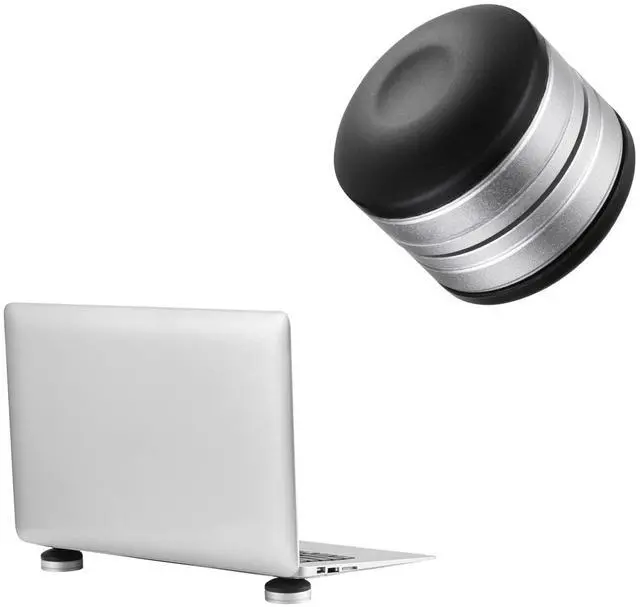 Main image of Laptop Riser Pads for Laptop/Notebook/Ultrabook Laptops - Under Laptop Feet Stand for Better Ventilation - Black/Silver