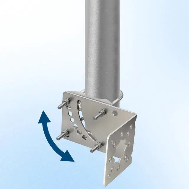 Alt view image 2 of 6 - Antenna Mast Clamp, Mount Bracket with Double U-Bolts, Starlink Mount for Home Antenna Pole Holder, Adjustable Angle